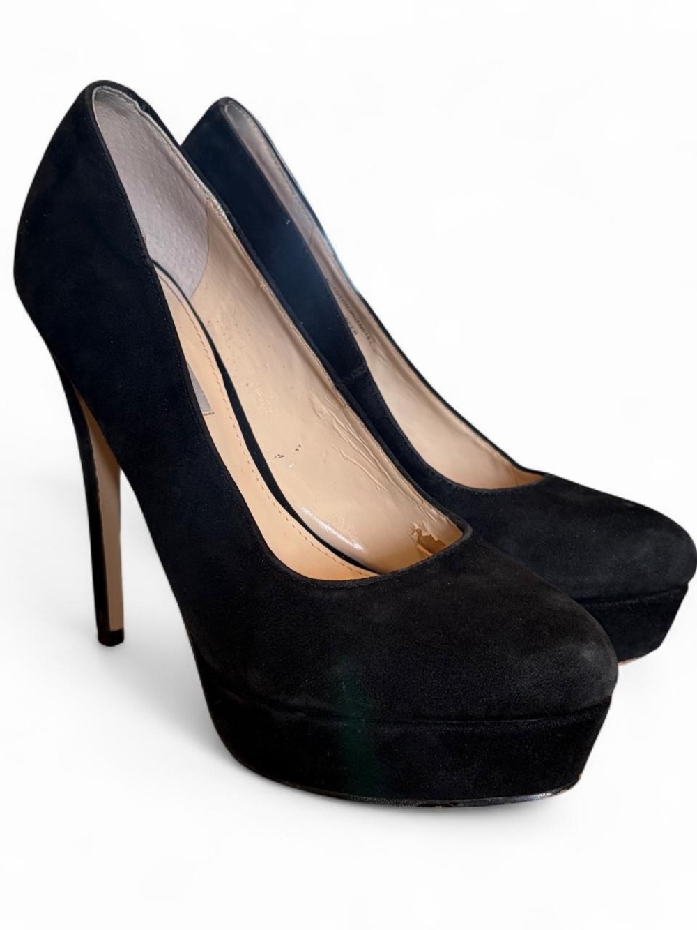 Steve Madden Black Suede Platform Pumps Sz 7